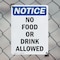 Signmission No Food Or Drink Allowed, 7 in W x Rectangle, Plastic OS-2PACK-NS-P-710-V-14578 - alternate 6